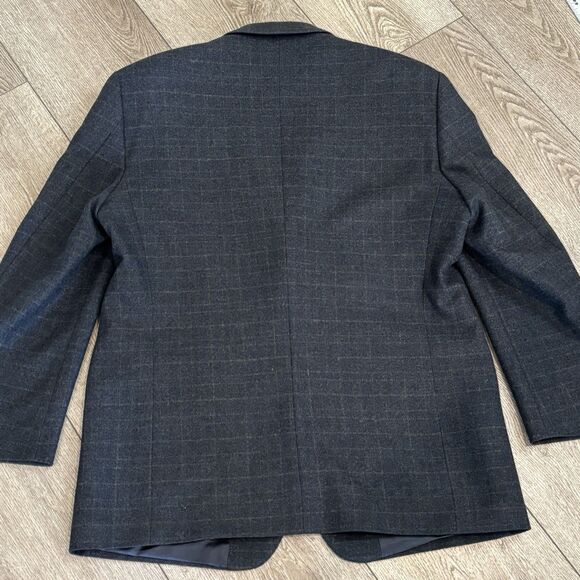 Pronto Uomo Sport Coat 44R Blue Plaid Zegna Italian Wool Cashmere Jacket Blazer - Picture 8 of 12